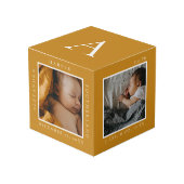 ベビーミニマル名&誕生統計フォトキープサケ フォトキューブ (正面アングル)