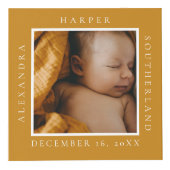 ベビーミニマル名&誕生統計フォトキープサケ フォトキューブ (正面)