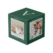 ベビーミニマル名&誕生統計フォトキープサケ フォトキューブ (裏面アングル)