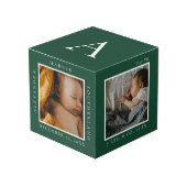 ベビーミニマル名&誕生統計フォトキープサケ フォトキューブ (正面アングル)