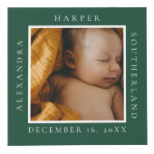 ベビーミニマル名&誕生統計フォトキープサケ フォトキューブ (正面)