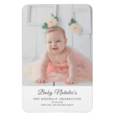 ベビーミニマル誕生日フォトギフト記念メモリ マグネット (縦)