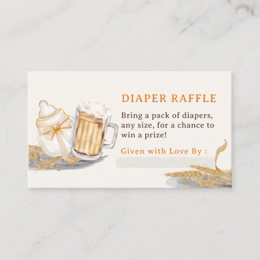 ベビーミルクボトルビールおむつラッフルエンクロージャカード エンクロージャーカード (正面)