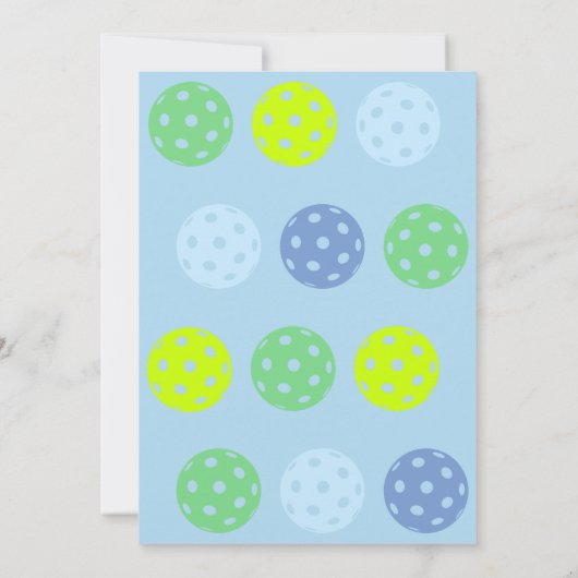 ベビーミントグリーンクロールウォークピックボール1st誕生日 招待状 (裏面)