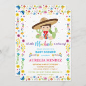 ベビームチャ町フィエスタメキシコ男の赤ちゃんシャワー   招待状 (正面/裏面)