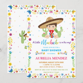 ベビームチャ町フィエスタメキシコ男の赤ちゃんシャワー 招待状