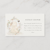 ベビームバニーフローラディスプレイシャワーベビーシャワー エンクロージャーカード (正面)