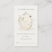 ベビームムバニーフローラおむつラッフルベビーシャワー エンクロージャーカード (正面)
