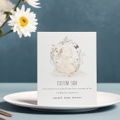 ベビームームバニーフローラベビーシャワーカスタムパーティー 台座サイン