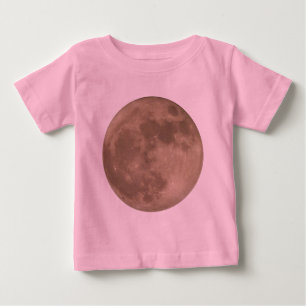ベビームーンシャツフルムーンオーガニックベビークリーパー ベビーTシャツ