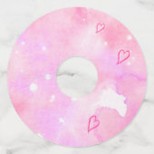 ベビーメイキングポションピンクハートベビーシャワートースト ワイングラスタグ (裏面)