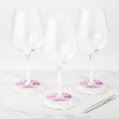 ベビーメイキングポションピンクハートベビーシャワートースト ワイングラスタグ (セット)