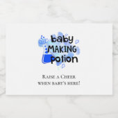 ベビーメイキングポーション赤ちゃんシャワー優秀青ハート リキュールボトルラベル (シングルラベル)