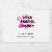 ベビーメイキングポーション赤ちゃんシャワー好きピンクのハート リキュールボトルラベル (シングルラベル)