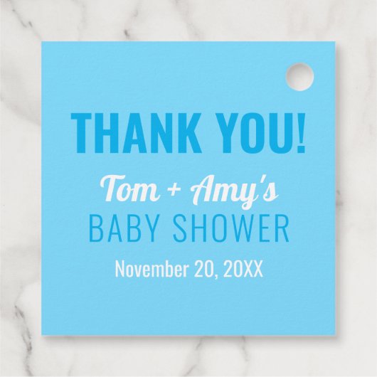 ベビーメイキングPotion Blue Footprintシャワーありがとう フェイバータグ (裏面)