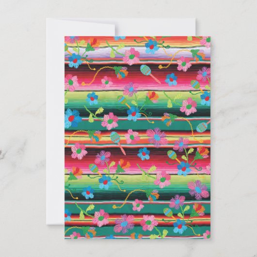 ベビーメキシコのフィエスタの赤ちゃんシャワーについて 招待状 (裏面)