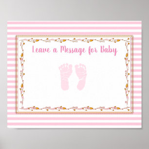 ベビーメッセージBaby Shower Keepsakeポスター ポスター