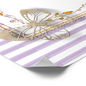 ベビーメッセージBaby Shower Keepsakeポスター ポスター (角)