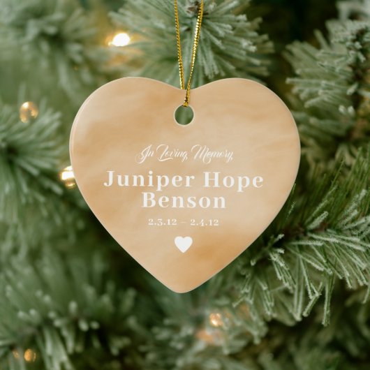 ベビーメモリアルウォーターカラータンフルフォト セラミックオーナメント (ツリー)