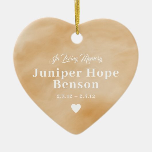 ベビーメモリアルウォーターカラータンフルフォト セラミックオーナメント (正面)