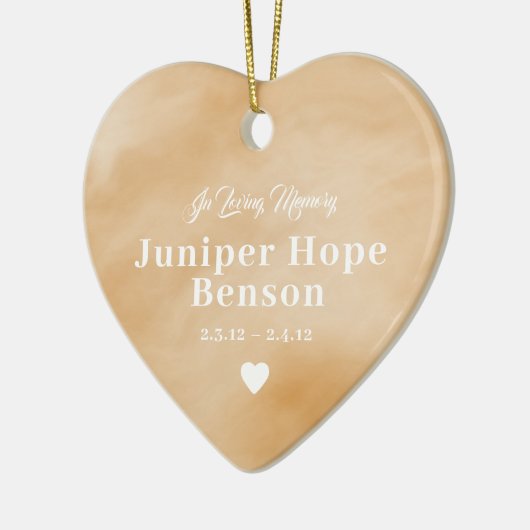 ベビーメモリアルウォーターカラータンフルフォト セラミックオーナメント (左)