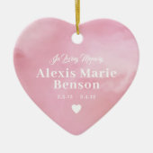ベビーメモリアルウォーターカラーピンク セラミックオーナメント (正面)