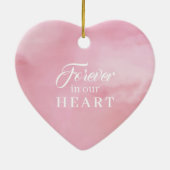 ベビーメモリアルウォーターカラーピンク セラミックオーナメント (裏面)