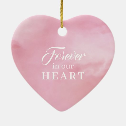 ベビーメモリアルウォーターカラーピンク セラミックオーナメント (裏面)