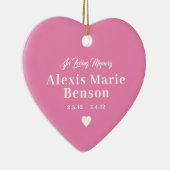 ベビーメモリアルダークピンク完全写真 セラミックオーナメント (右)