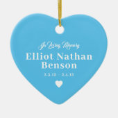 ベビーメモリアルダークブルーフルフォト セラミックオーナメント (正面)