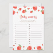 ベビーメモリーゲームカード、ベリースイートベビーシャワー 招待状 (正面)
