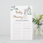 ベビーメモリ冬の赤ちゃんシャワーゲーム (スタンド正面)