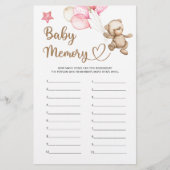 ベビーメモリteddy bear baby showerゲーム (正面)