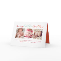 ベビーメリーの小さなクリスマスかわいい3フォトコラージュ