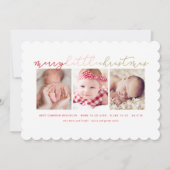 ベビーメリーの小さなクリスマスかわいい3フォトコラージュ シーズンカード (正面)
