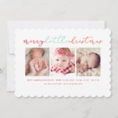 ベビーメリーの小さなクリスマスかわいい3フォトコラージュ シーズンカード (正面)