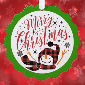 ベビーメリーの雪だるま初めてのクリスマスユニーク写真 オーナメントカード