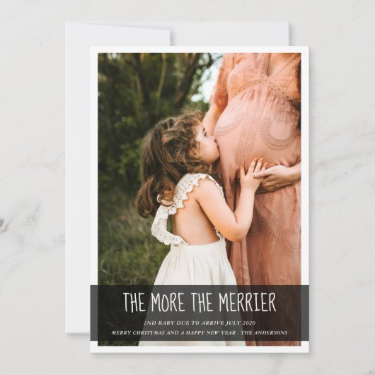 ベビーメリー発生発表 | フォト 招待状 (正面)