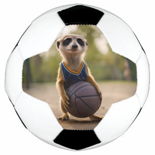 ベビーメルカットのバスケットボール選手 サッカーボール
