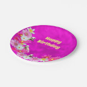 ベビーメルカトと花誕生日紙プレート ペーパープレート (アングル)