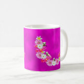 ベビーメルカートと花、コーヒーマグ コーヒーマグカップ (正面右)