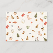 ベビーモダンのための居心地の良いクリスマス赤ちゃんシャワーブック エンクロージャーカード (裏面)