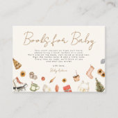 ベビーモダンのための居心地の良いクリスマス赤ちゃんシャワーブック エンクロージャーカード (正面)