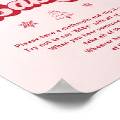 ベビーモダンのクリスマスベビーシャワーゲームの願い ポスター (角)