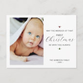 ベビーモダンの初めてのクリスマス写真 シーズンポストカード (正面)