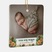 ベビーモダンの初めてのクリスマス写真 セラミックオーナメント (右)