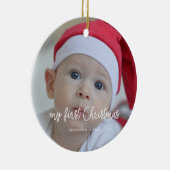 ベビーモダンの初めてのクリスマス写真 セラミックオーナメント (右)