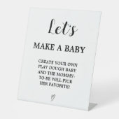 ベビーモダンの赤ちゃんシャワーゲームのサインを作ろう 台座サイン (正面)