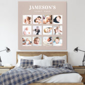 ベビーモダンの1年記念フォトカレンダー キャンバスプリント (インサイチュ (寝室))