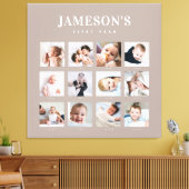 ベビーモダンの1年記念フォトカレンダー キャンバスプリント (インサイチュ (リビング))